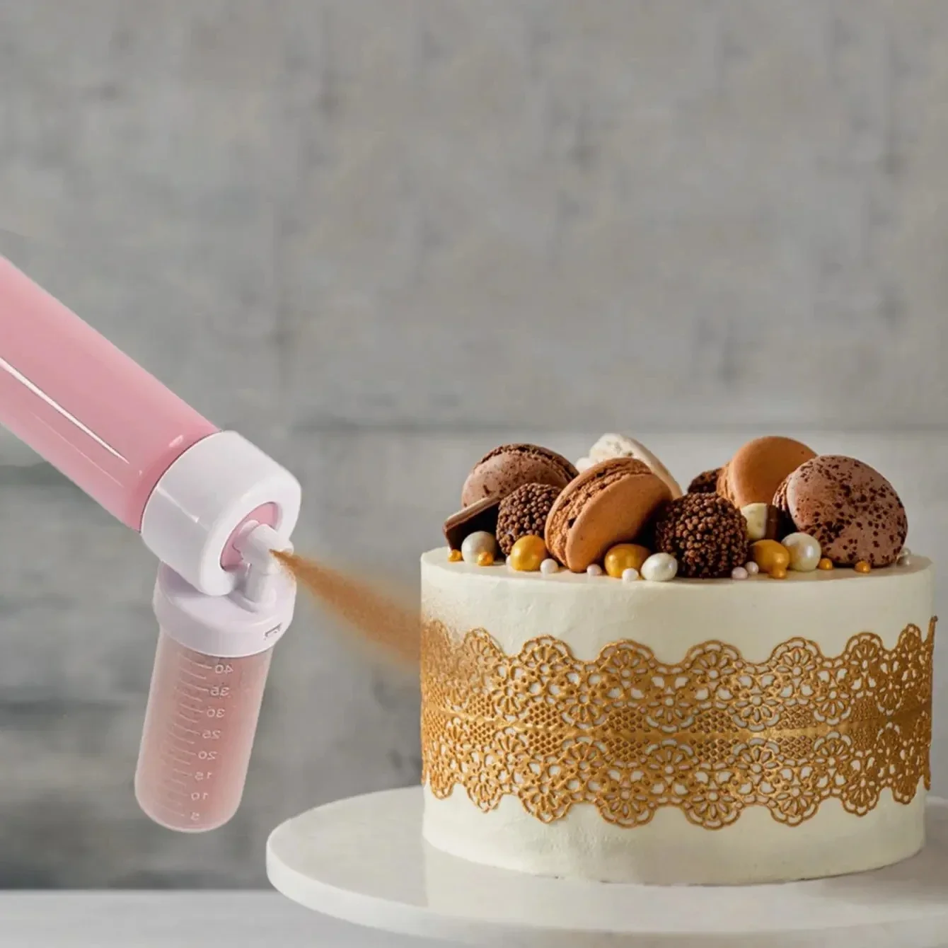 Manual Cake Spray Gun Mousse Cake Coloring Powder Spray Machine
