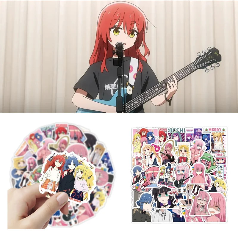 

Креативный DIY BOCCHI THE ROCK! 50 шт., водостойкие наклейки для ноутбука