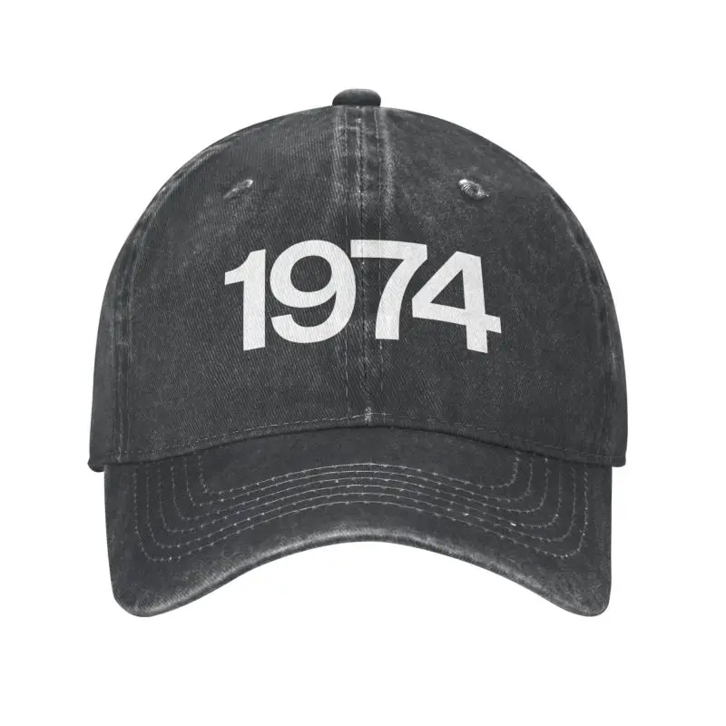 

Fashion Cotton Born In 1974 Birthday Gifts Baseball Cap for Men Women Breathable Dad Hat Sports