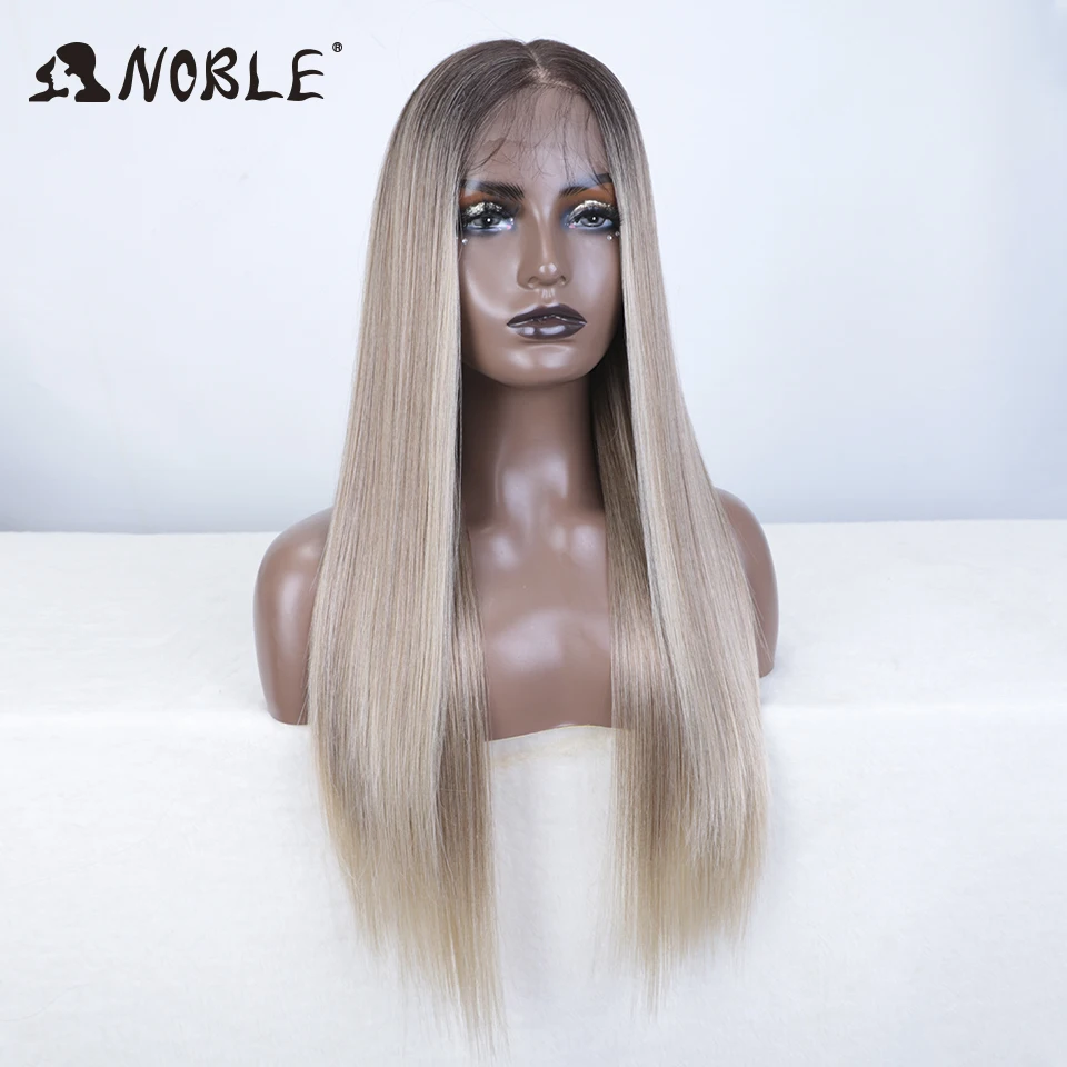 Noble Synthetic Lace Front Wig 30 Inch 13x7 Long Straight Full Lace Front Wig  Lace Part Wig Blonde Wigs For Women Lace Wig