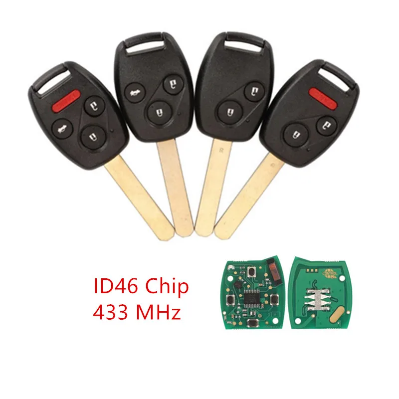 

Remote Key for Honda Accord Element Pilot Civic CR-V HR-V Fit Insight City Jazz Odyssey ID46 Chip 433 MHz