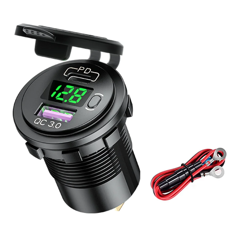  USB  ޴ , DC 12V-24V QC 3.0 PD , LED а 