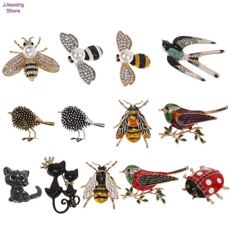 Crystal Phoenix Spille Per Uccelli Per Donna Uomo Smalto Flying Beauty Bird Party Office Spilla Pin Gifts