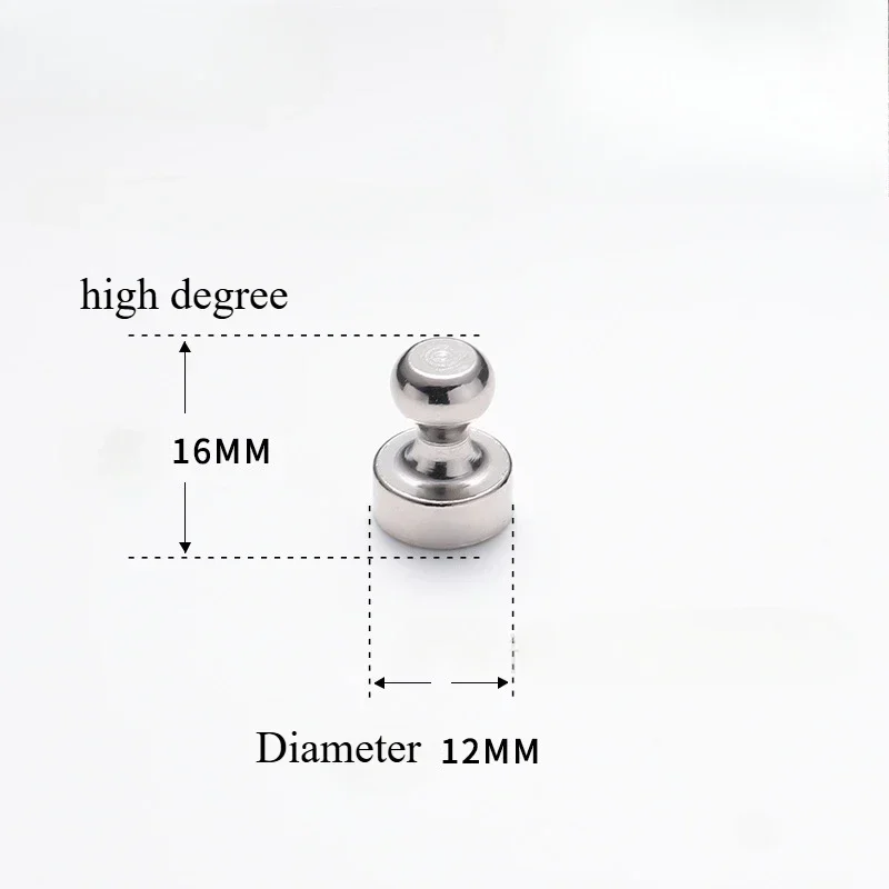 Silver Neodymium Thumbtack Magnets - Super Strong for Fridge and Home Improvement
