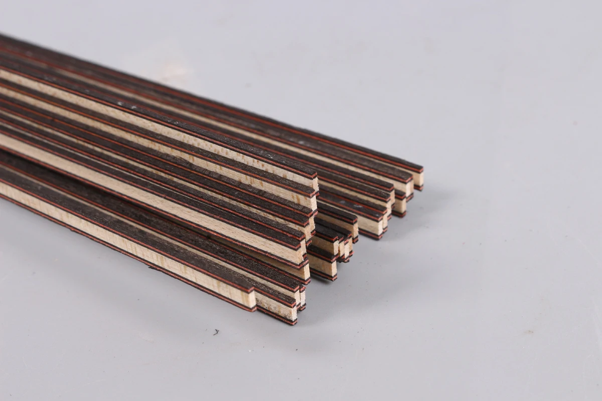 

Yinfente 25 полосы Luthier Purfling связывающая инкрустация маркета 171X6X мм фотодетали #