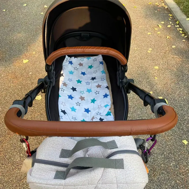 Description Picture 5 of itemBaby Stroller PU Leather Handle Covers For Mima Xari Pram Bar Sleeve Case  Protective  Armrest Cover Stroller  Accessories