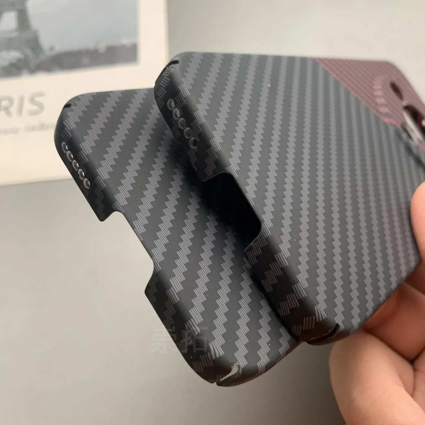 Premium Carbon Fiber Texture Anti-Drop Hard Shell Case -
