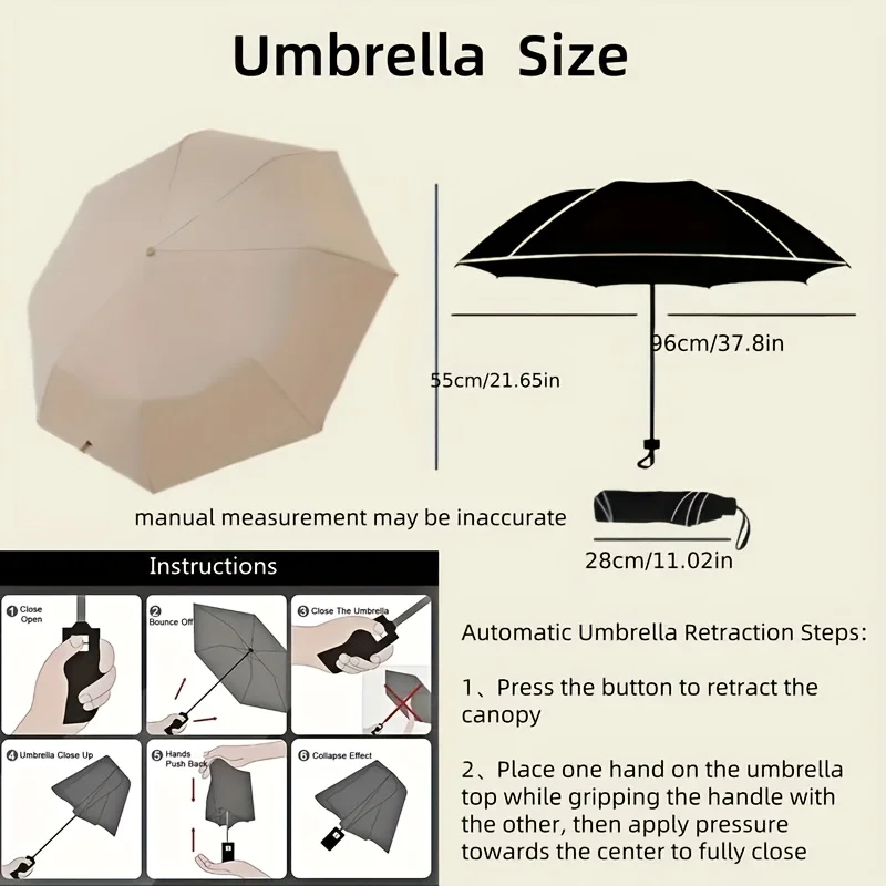 Advanced Wind-Resistant Automatic Folding Umbrella with UV Protection
