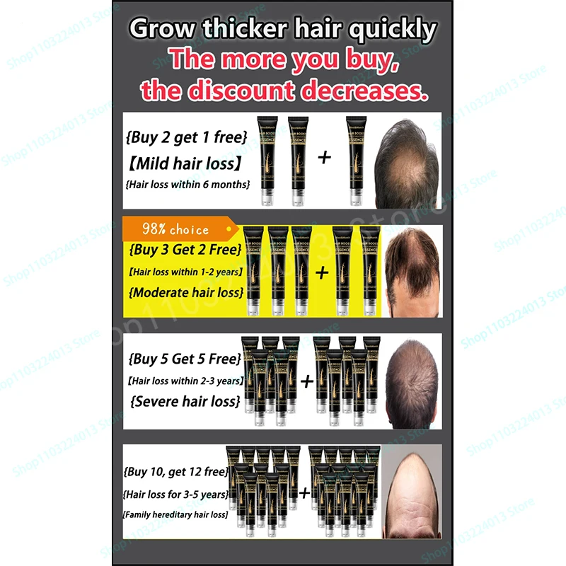 Description Picture 3 of itemAnti Alopecia Fast Hair Growth Oil Ginger Essential Serum Hairless Baldhead Increase High Hairline Natural Head Hair Essence