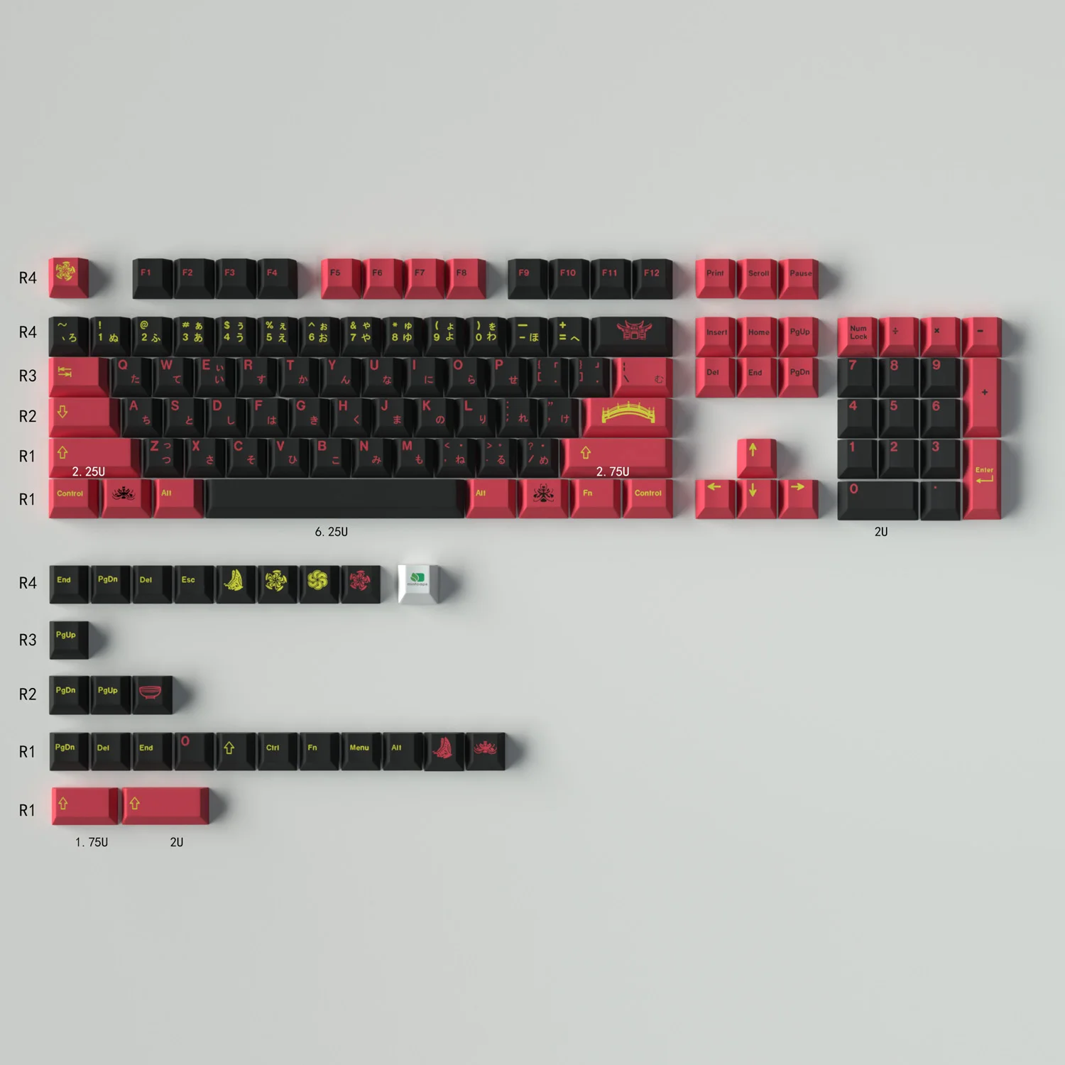 eva striker bingsu pbt keycap cherry perfil