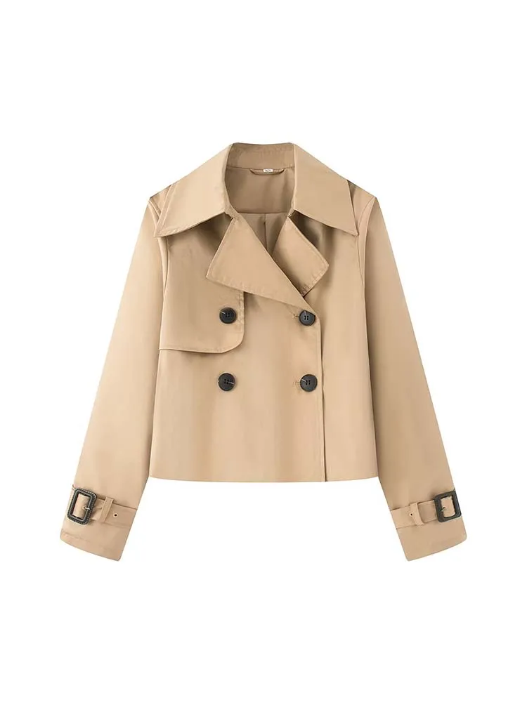 2025 New Women Jacket Autumn Fashion Lapel Capless Long Sleeve Button Coat Women High Street Outerwear Long Sleeve Jackets ﻿