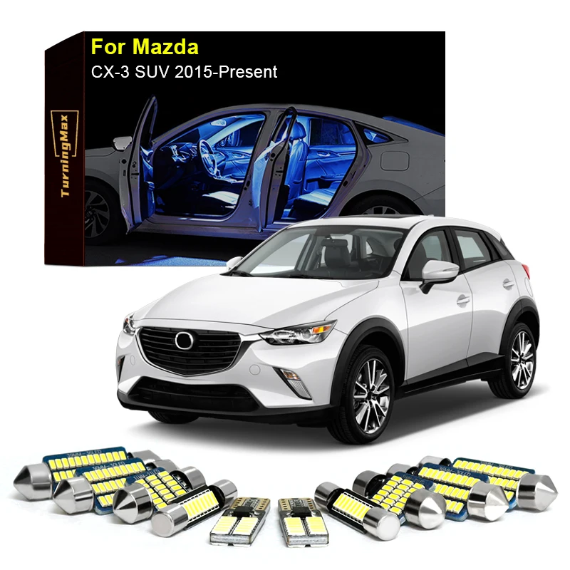

Canbus Interior Lighting LED Bulbs Kit Package For Mazda CX-3 SUV 2015-Now Trunk Dome Reading Lights Indoor Lamp Car Accessories