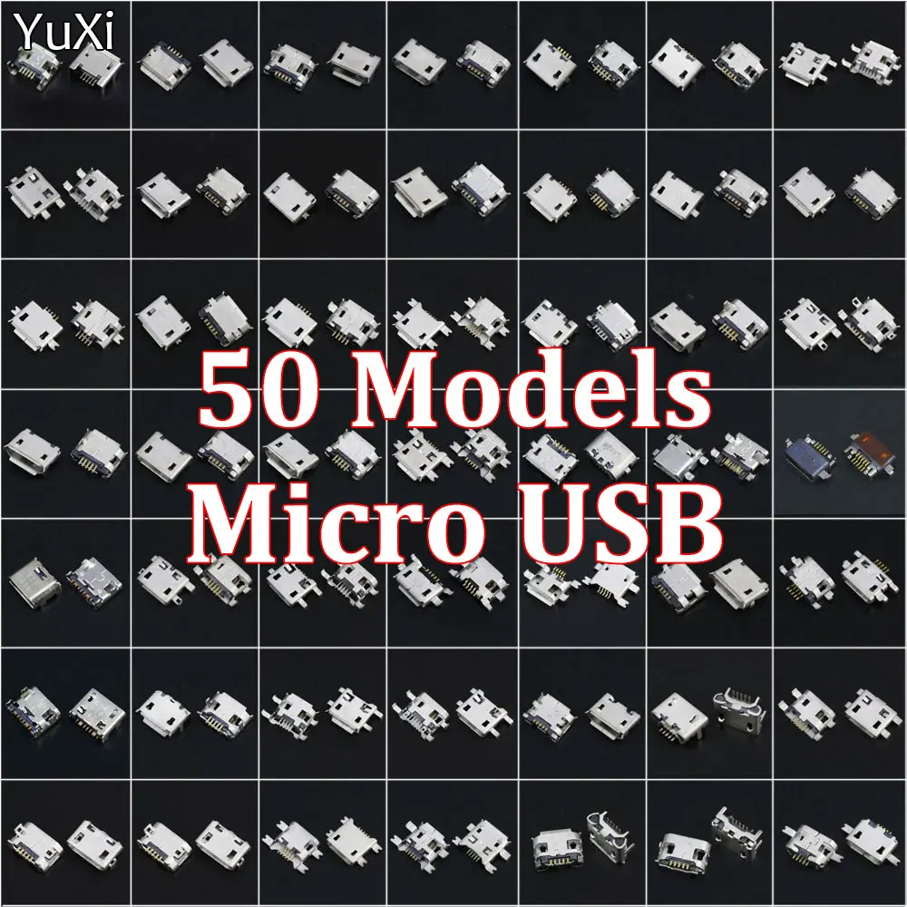 Port De Charge Micro Usb Pour Samsung, Huawei, Lenovo, Htc, Va Tablet, Pc, Etc, Tablette Mobile, Bricolage, Prise, Connecteur, 50 Modèles