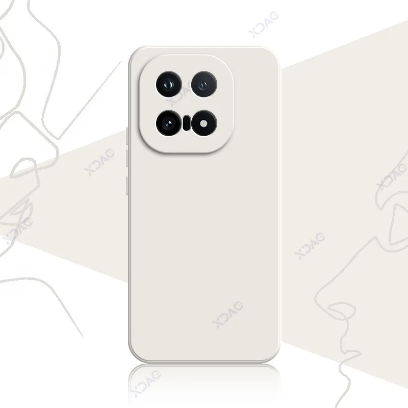 Chic Fashion Cover: Soft Square Liquid Silicone Case with Camera Protection