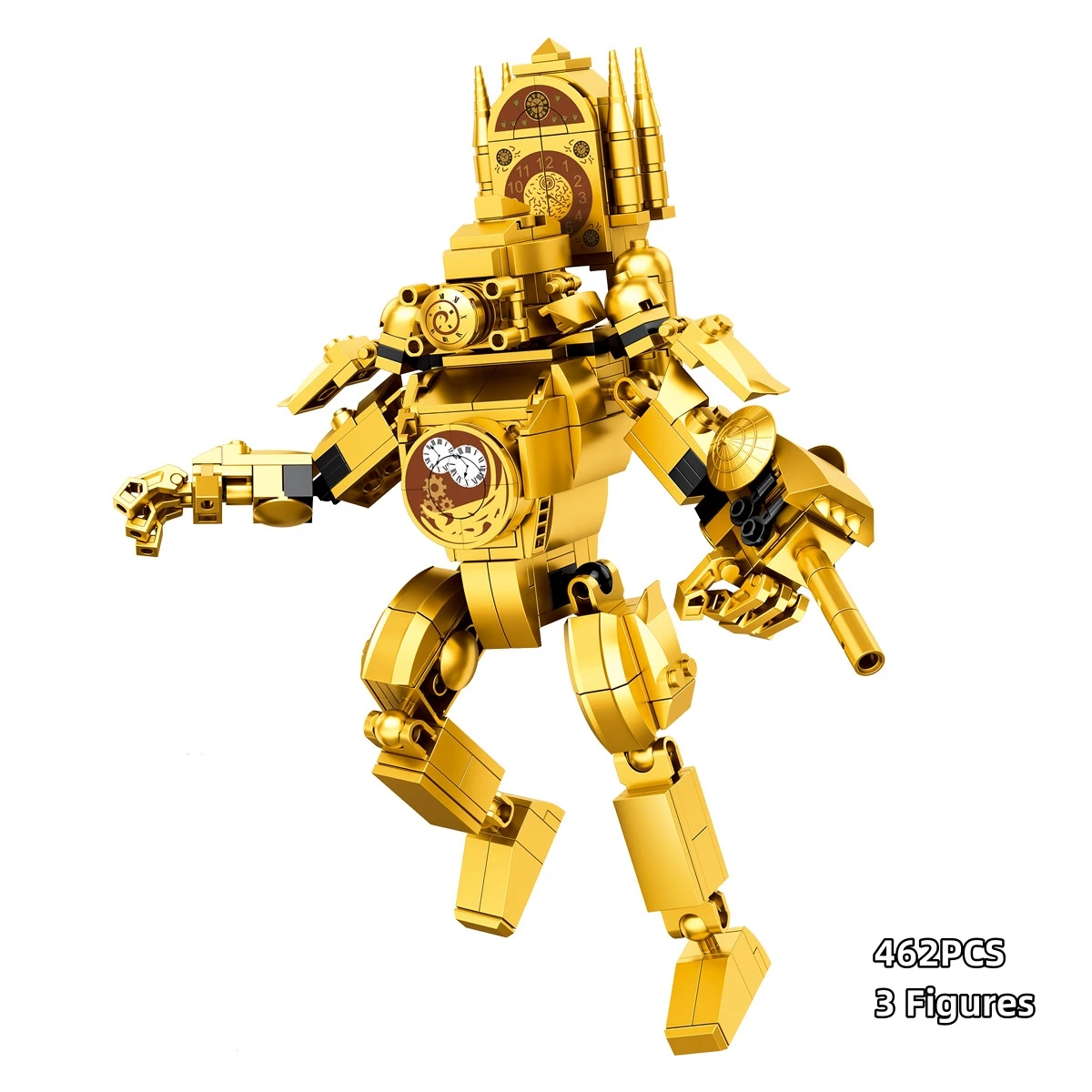462PCS Skibidi Toilet Man Building Blocks MOC  Toys Titan Clock Man Female TV personality Model Diy Gift Toys For Children Kids