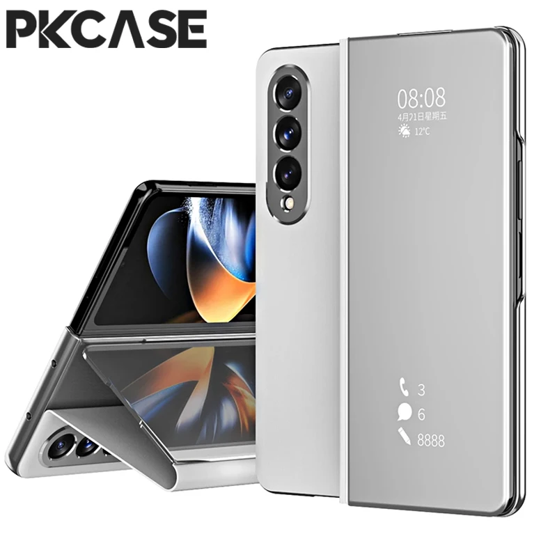 Smart Mirror Flip Leather Phone Case - Premium Design Cover