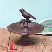 Vintage Cast Iron Bird Bath, Elegant Decorative Pedestal Bowl for Home, Garden, and Ritual Settings 1