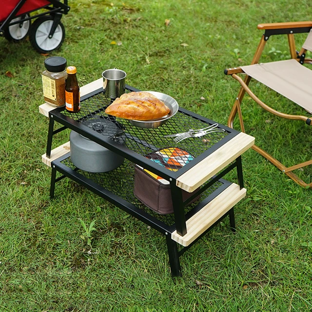 Foldable Outdoor BBQ Table Grilling Stand