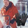 Skiing Hand Warmers Gloves Hand Warmer Rechargeable Heated Mittens Gloves Windproof Warm Heating Gloves for Riding Running 5