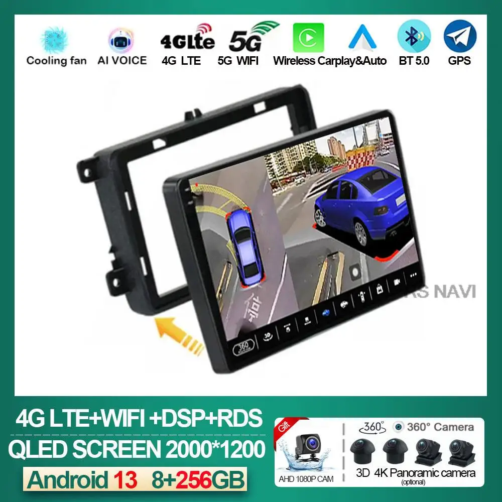 

Android 13 For VW Volkswagen GolfPolo Tiguan PassatB7 B6 Seat Leon Skoda Octavia Video Autoradio Navigation Carplay Multimedia