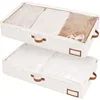 4 Pack Foldable Underbed Storage Box for Clothes Under Bed Clothes Organizer With Sturdy Structure and Ultra Thick Fabric 1