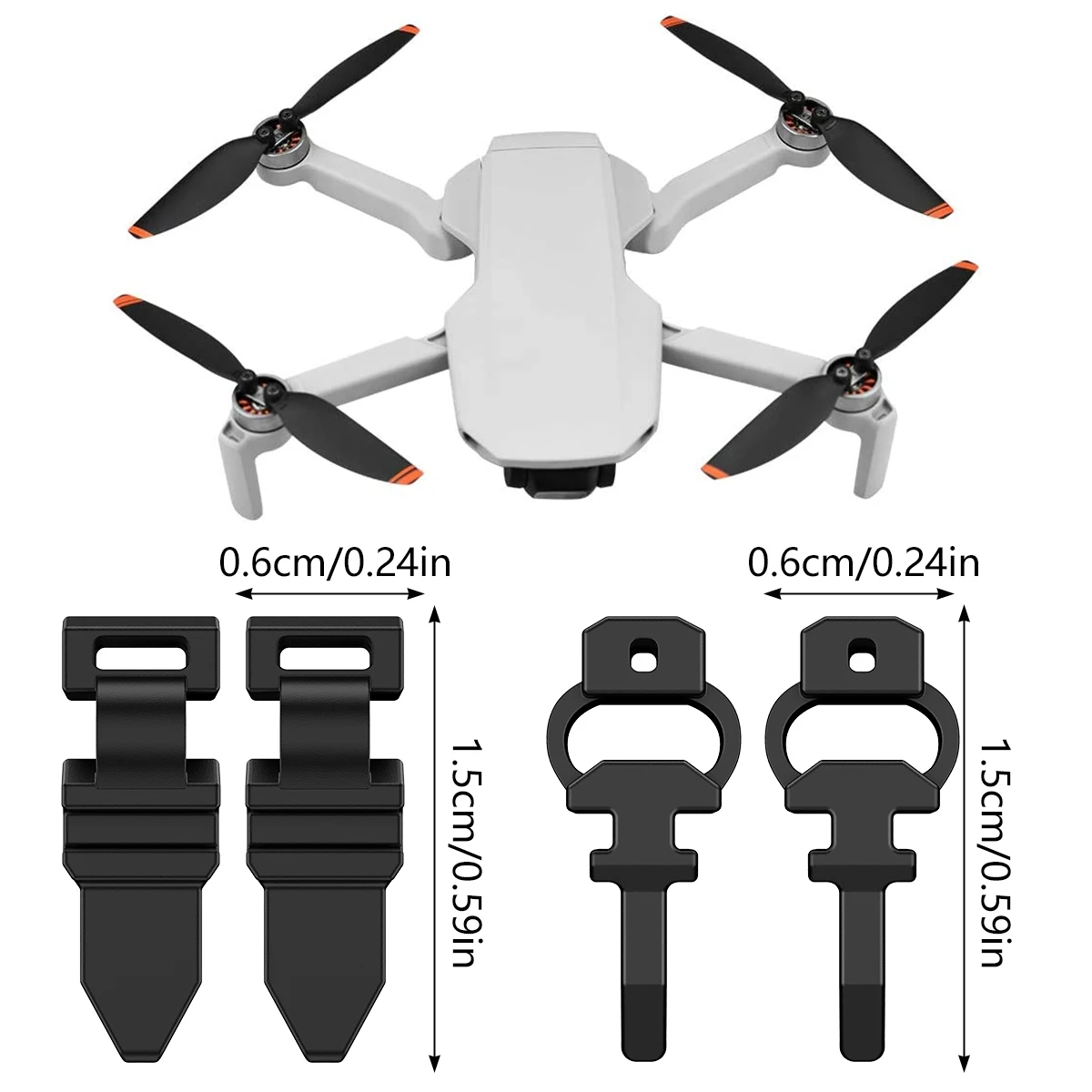 Paquet contenant les coussinets amortisseurs cardan pour Mavic Mini/Mini 2, avec étiquette produit visible.