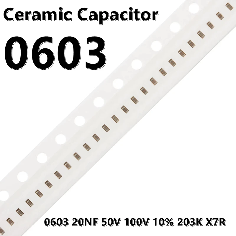 

(100 шт.) 0603 20NF 50V 100V 10% 203K X7R 1608 SMD керамические конденсаторы