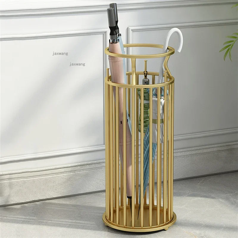 Nordic Wrought Iron Restaurant Umbrella Stands for Hotel Lobby Hallway Porch Umbrella Holder Household Furniture Bucket