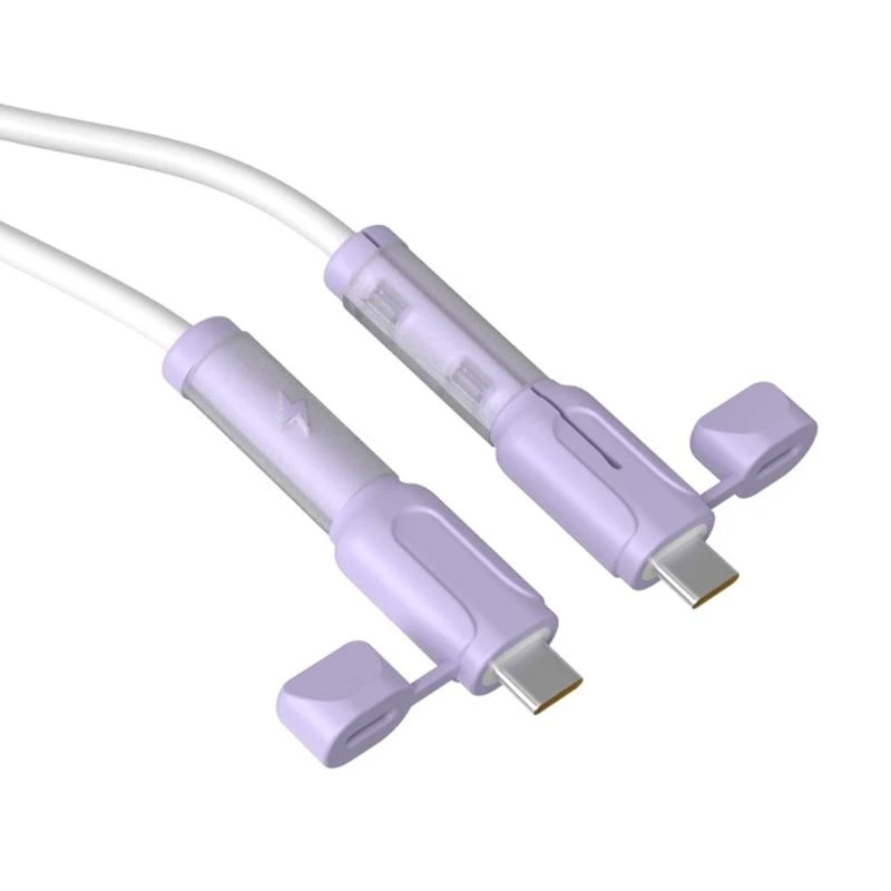 2PCS 귀여운 케이블 보호기 전화 USB 유형 C 케이블 케이블 소프트 실리콘 충전 케이블 보호자 코드 세이버 데이터 케이블