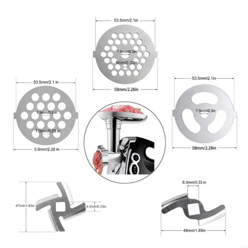 G2AB Grinder Disc Mincer Plate with Hole Professional Replacement Part meat grinder spare parts food grinder attachments