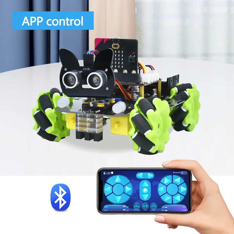 Keyestudio Micro bit 4WD Mecanum With Board Robot Car V2.0 With Python Language Programming System For Microbit Smart Car Kit image 1