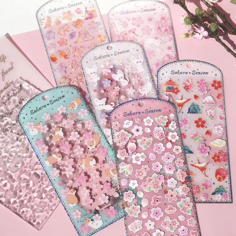 

1 лист весна Sakura Wahi бумажные декоративные наклейки Art Life Home декор для компьютера