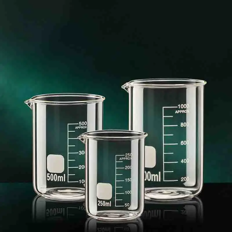 Description Picture 3 of item50ml/100ml/250ml High Borosilicate Glass Measuring Cup Transparent Graduated Cup Thickened High Temperature Resistant Beaker