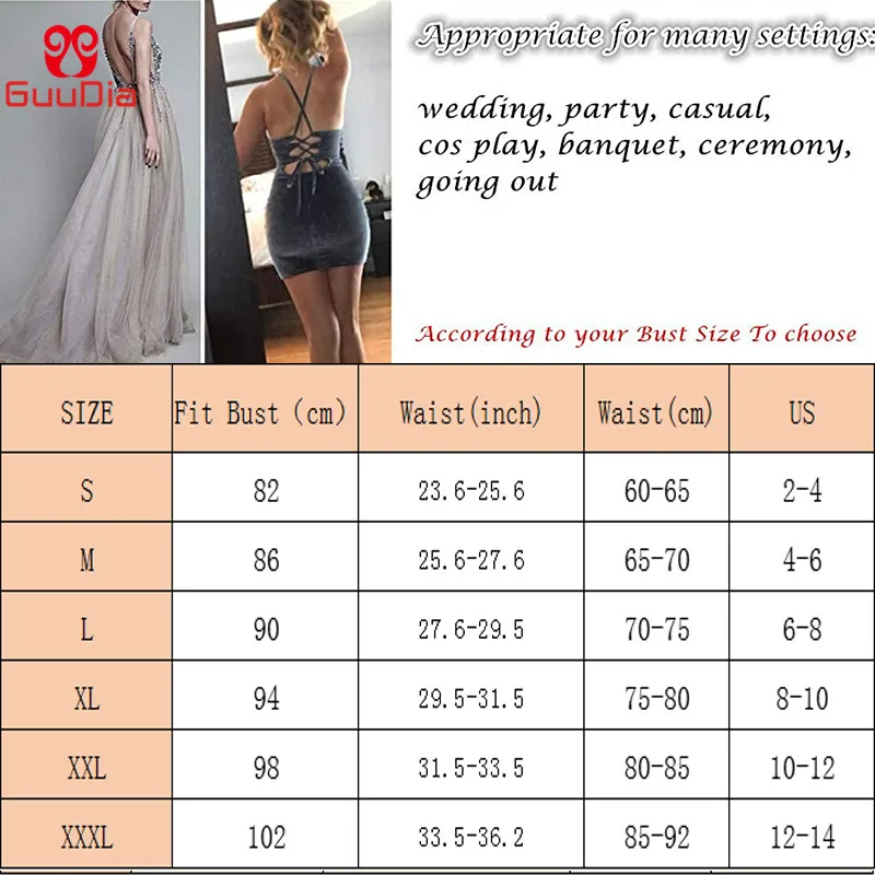GUUDIA Women Bodysuit Body Shaper Backless Seamless Thong Shapewear Push Up Shapers Slimming Corset Build In Cup Open Crotch
