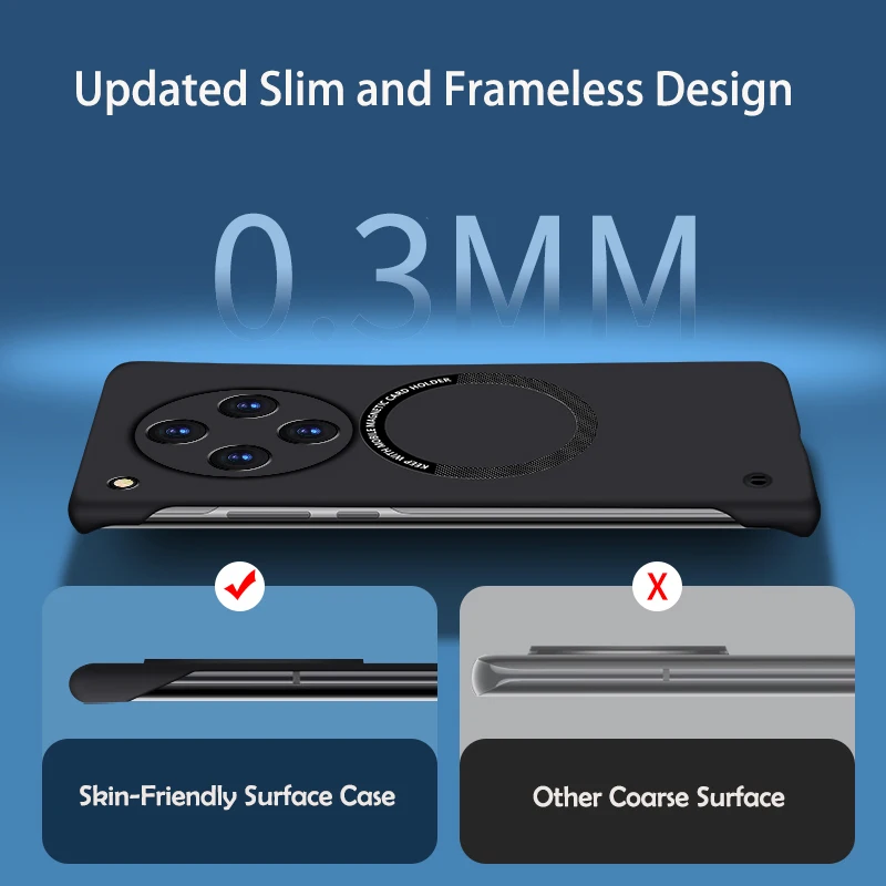 Luxury Ultra Slim Magnetic Frameless Color Phone Case - Shockproof Design