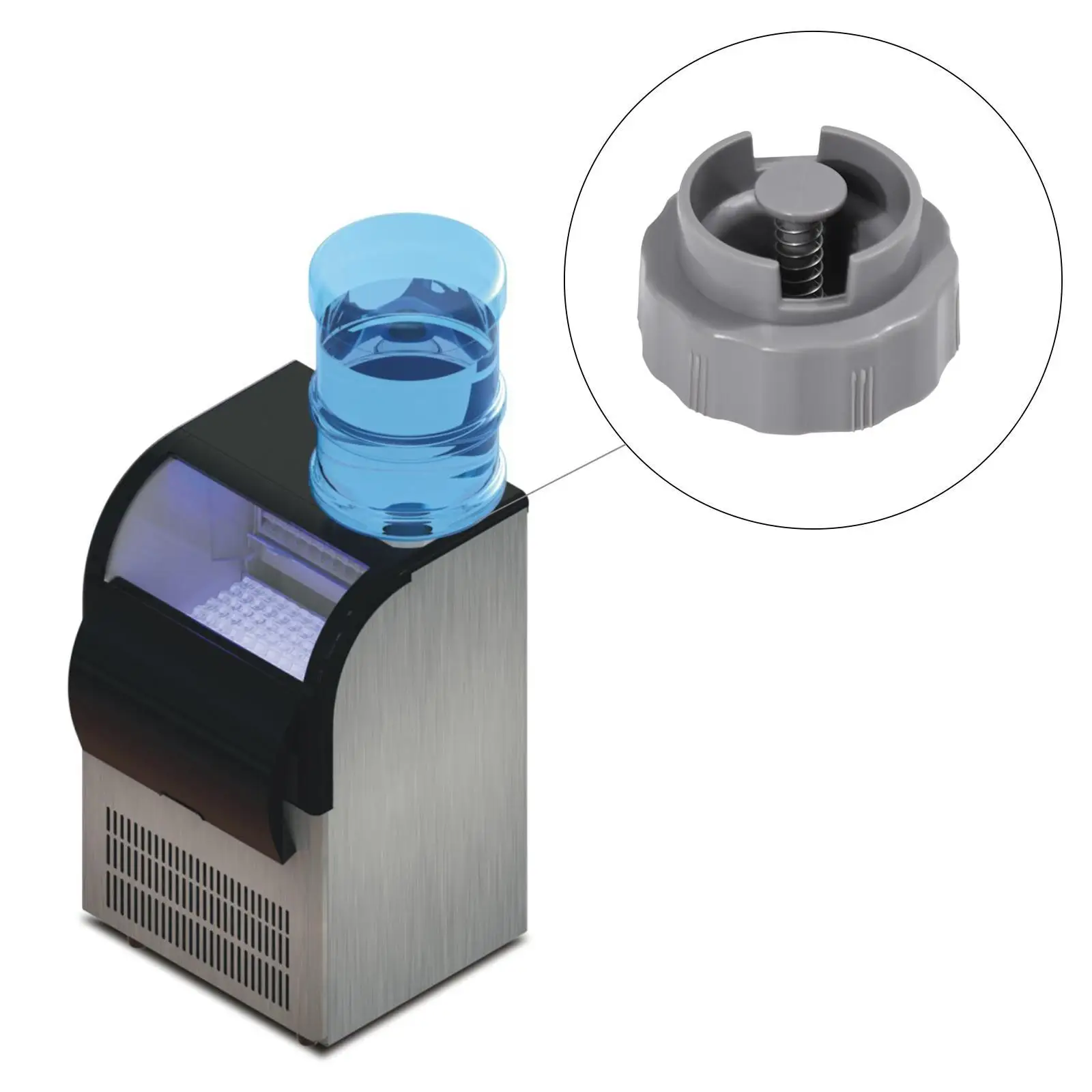 Ice Maker Water Tank Cap Valve Assembly for Ice Machine Replacement Maker Part Avoild Leakage for Kitchen Home Bar Office
