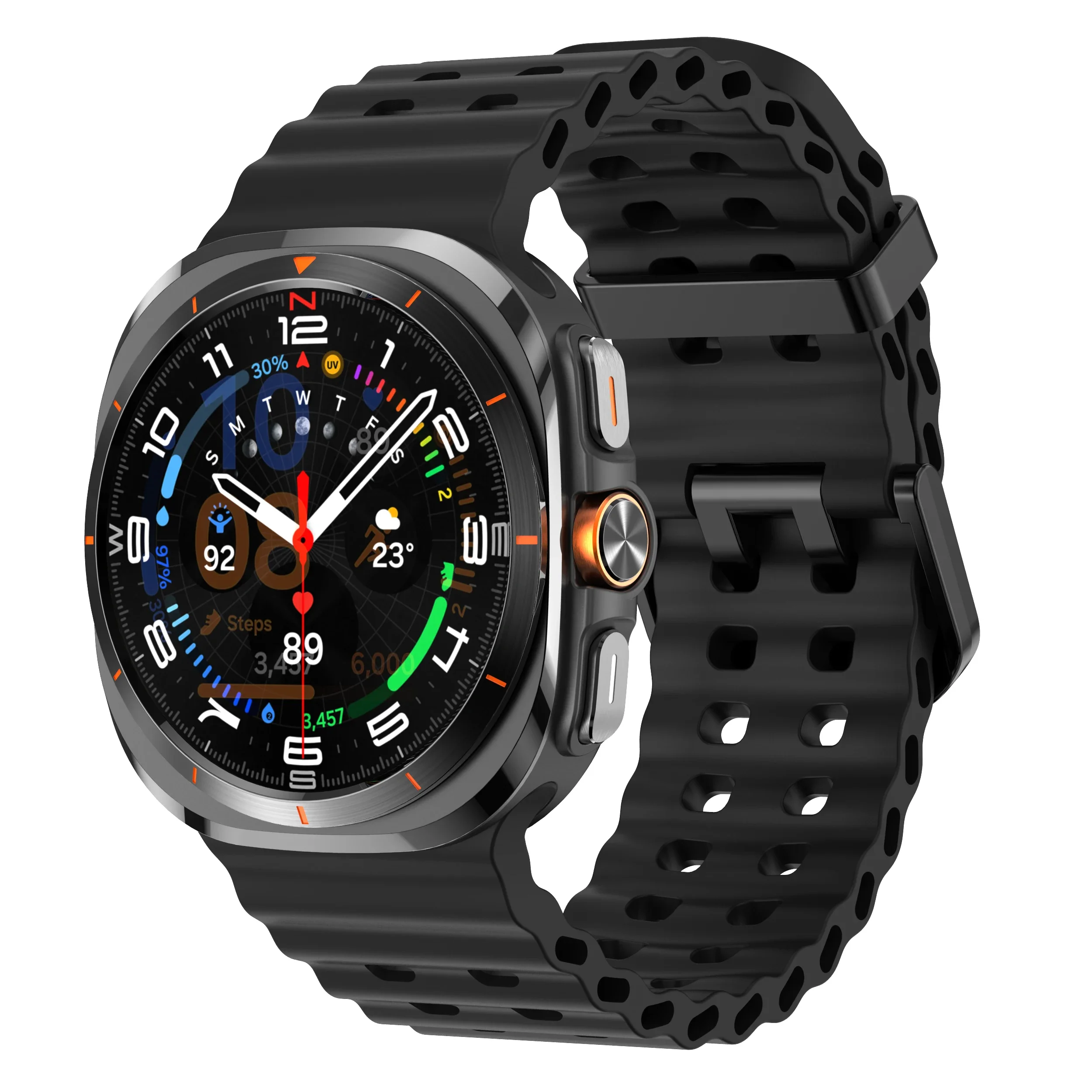 Sport Two-Tone Silicone Watch Strap Bracelet - Premium Marine Band Accessory