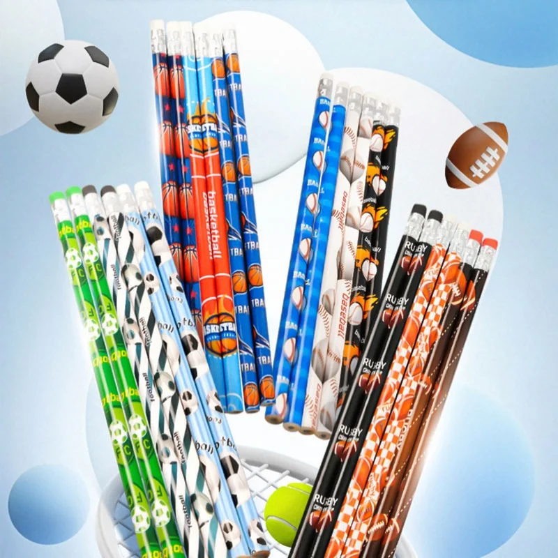 Football Wooden Pencils 12Pcs