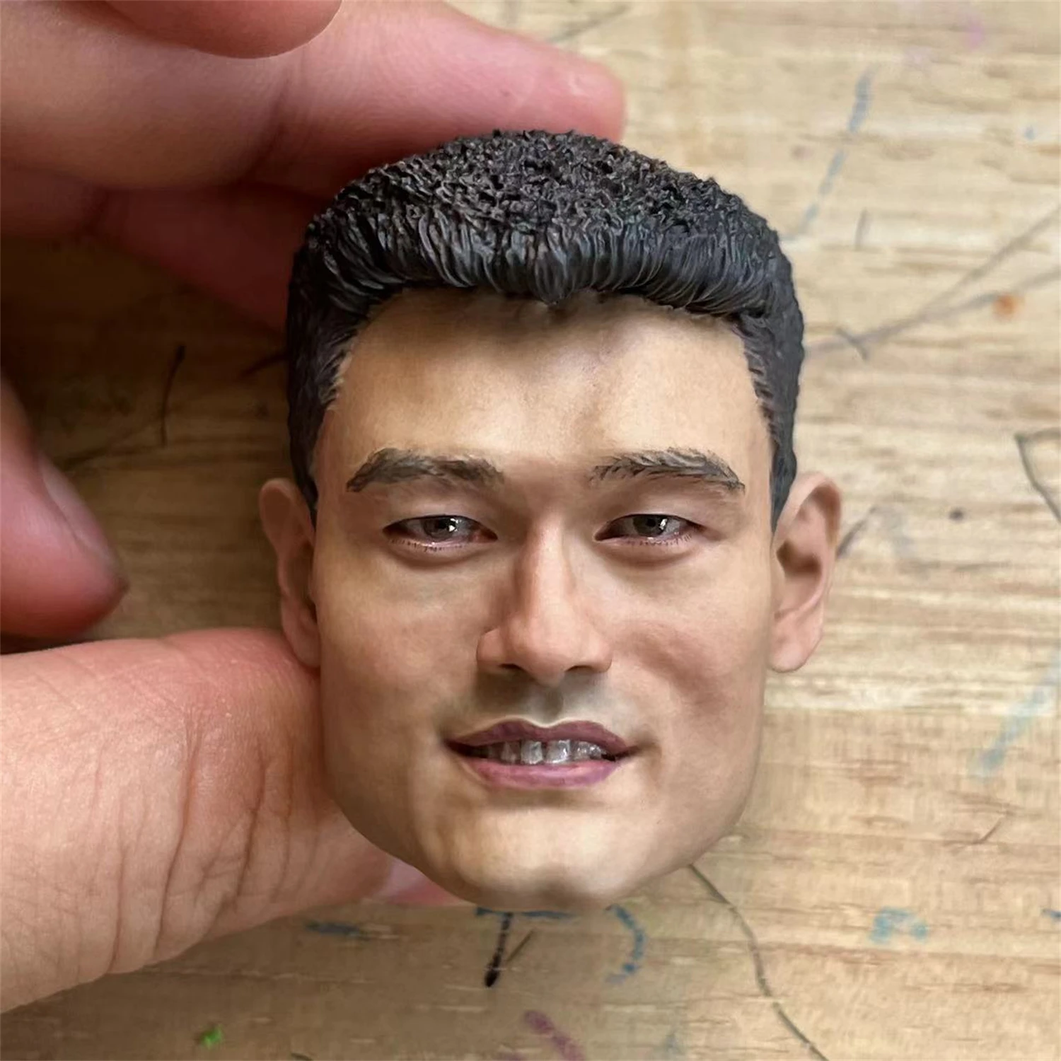 

1/6 Yao Ming Head резной китайский баскетбольный плеер Head Model DIY 12 ''экшн-фигурка