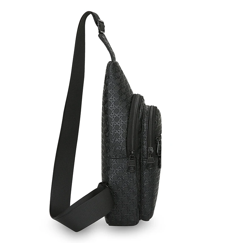 Men's large capacity chest bag, adjustable shoulder strap, hands-free, suitable for outdoor sports bags for travel commuting and