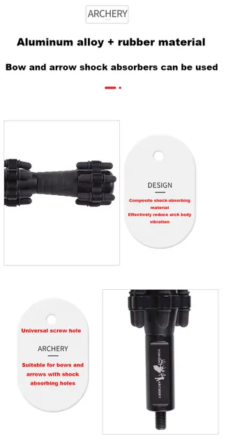 Stabilizzatori Per Arco Compound In Gomma - 2 Pezzi Anti-Vibrazione Per Tiro Con L'Arco - Foto 5