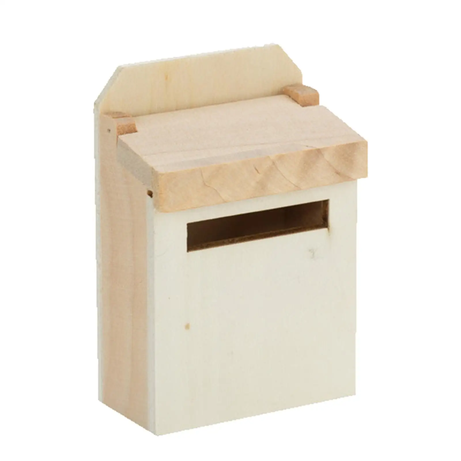 

Wooden Mailbox Postbox Mail Box for 1:12 Dollhouse Playhouse Fairy Garden