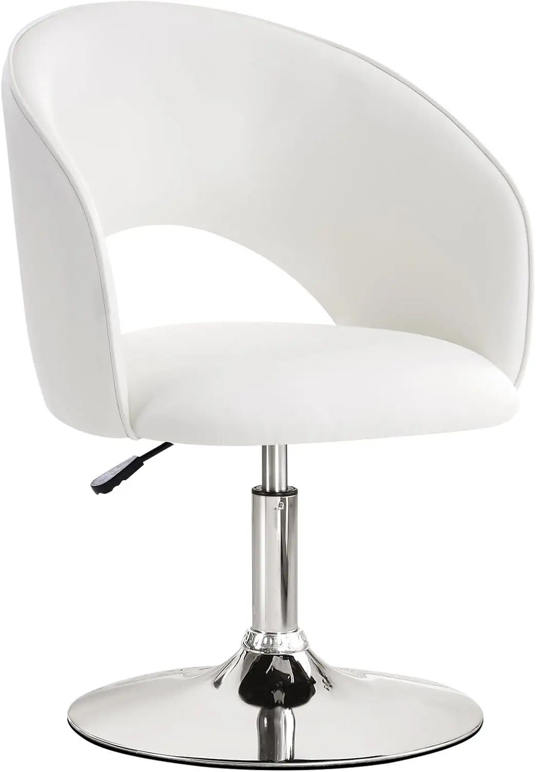 Vanity Chair with Arm, PU Leather Chair for Vanity, Swivel Accent Chair, Adjustable Height Makeup Chair 3