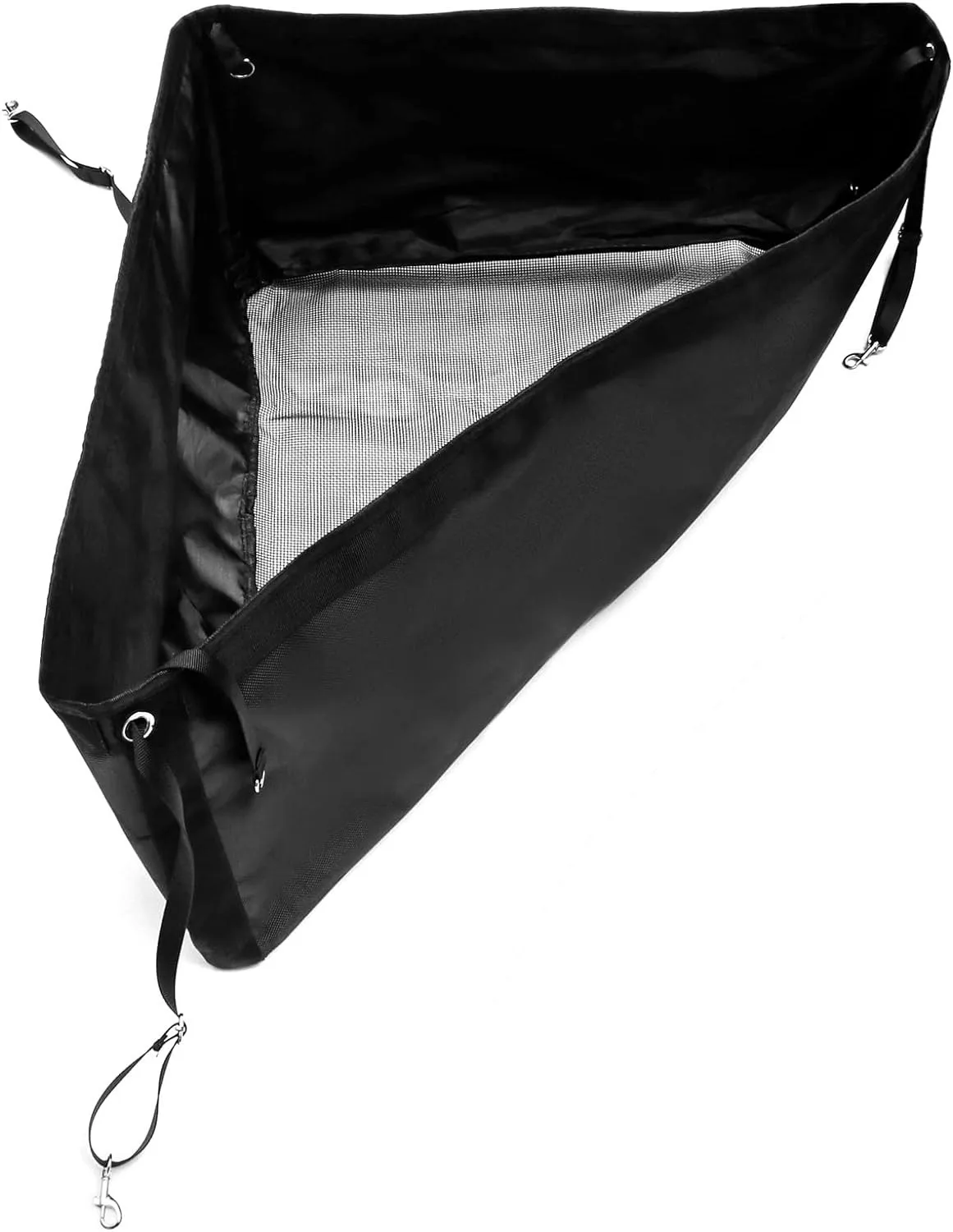 New Horses Corner Feeder Deep Corner Hay Bag Large Capacity Hay Feed Bags with Mesh Bottom Snaps for Horse Trailer Stall 6