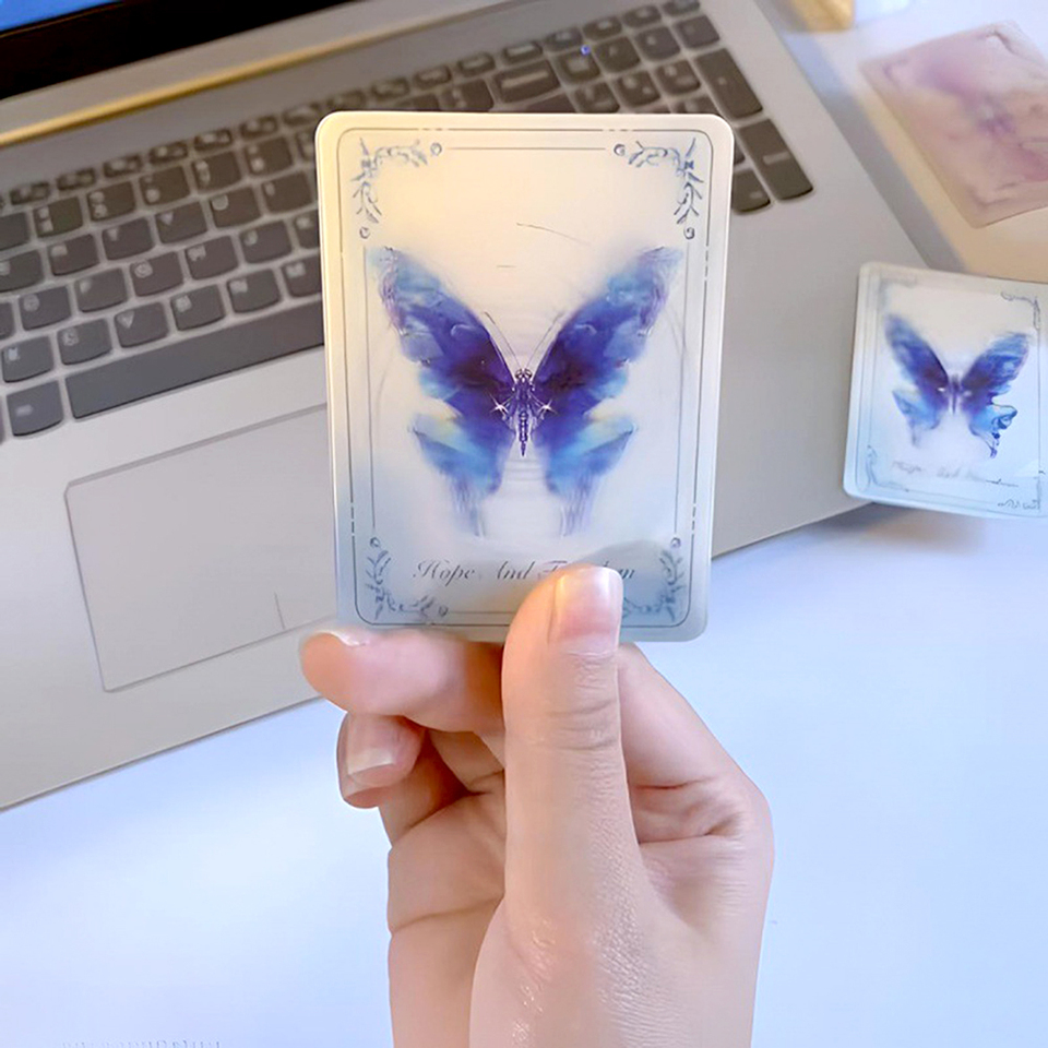 Decor Paper Card Dynamics 3D Fluttering Butterflys Tarot Funny Novelty Flying Butterflys Greeting Card for Holiday Festival
