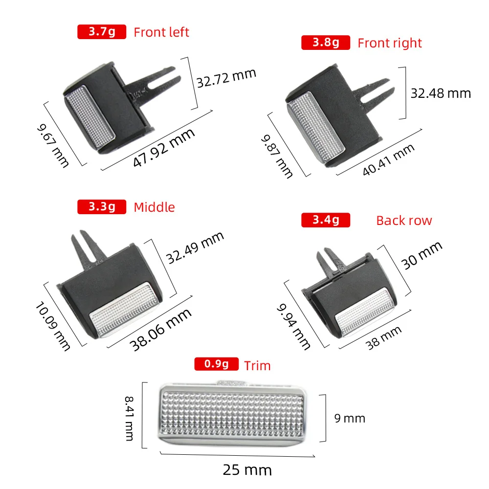 메르세데스-벤츠 GLE/GLS W167 (2020년 이후)용 빠른 설치 차량 에어컨 통풍구 플랩