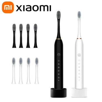 샤오미 충전식 전기 음파 칫솔 베이스, 6 가지 모드 치아 미백, IPX7 방수, 스마트 신제품, 무료 배송