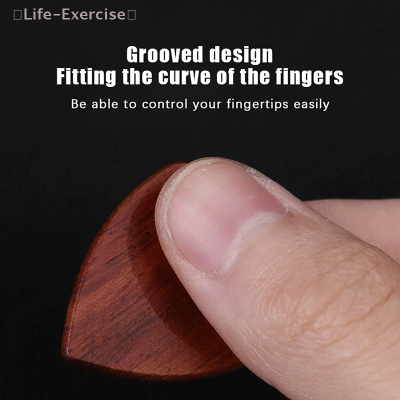 1/5Pcs Wooden Acoustic Guitar Picks Bass Ukulele Plectrum Picks Electric Guitar Can Be Drillable Pendant Gift