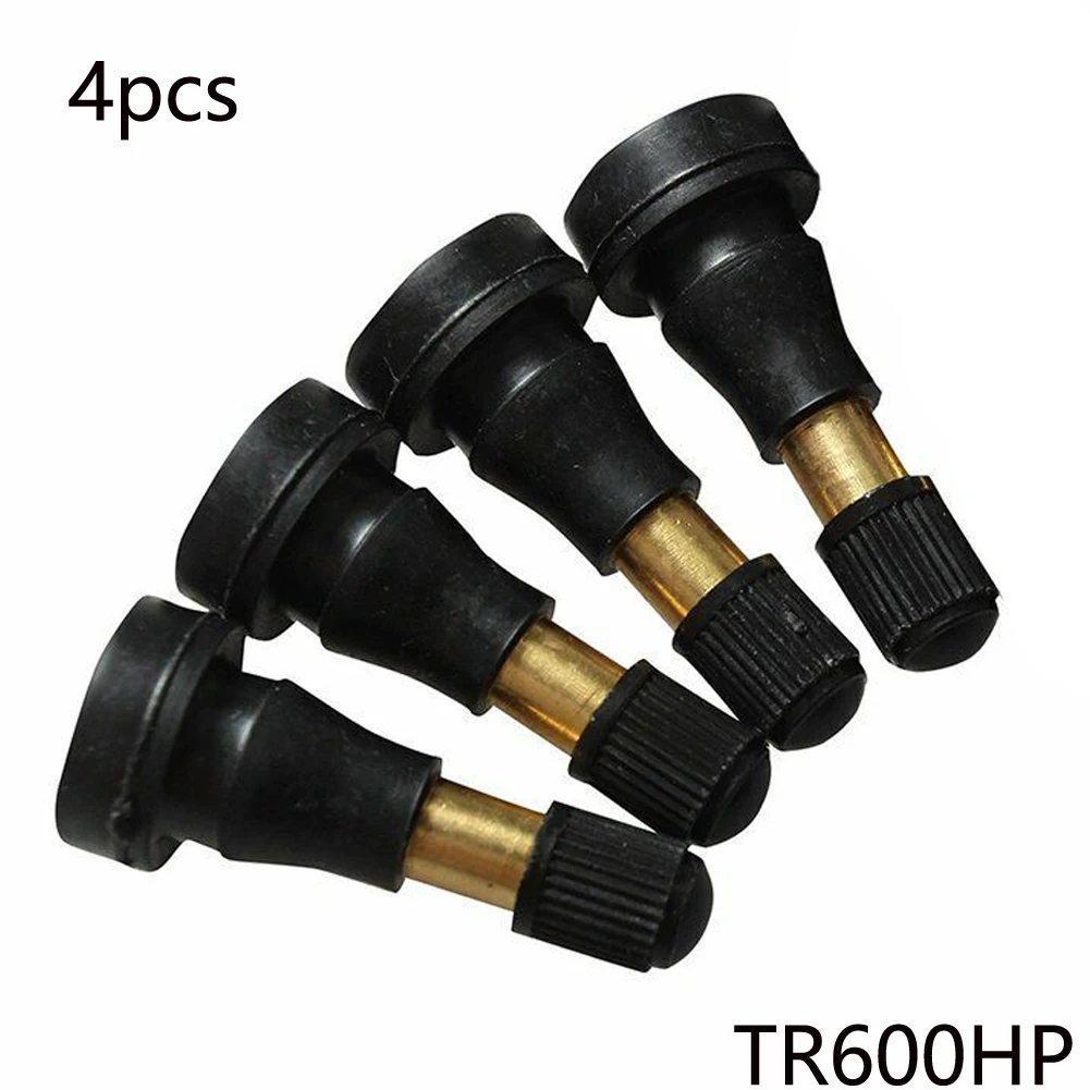 

Wheel Valve Tire Valve Stem Tubeless 45 X 18.5mm Black + Gold Car Truck High Pressure Rubber + Brass Brand New