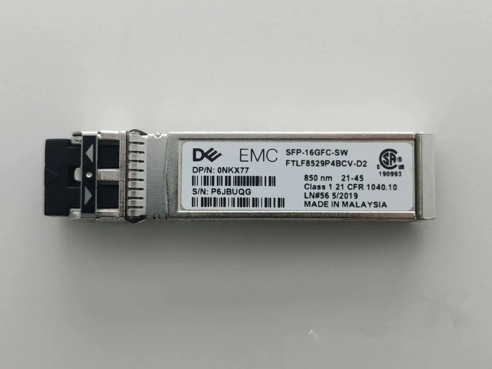 850NM SFP 16G Switch Transceiver DEL-L 0NKX77 SFP-16GFC-SW FTLF8529P4BCV-D2 Be Applicable To ME4024 ME4012 16GB Port Module